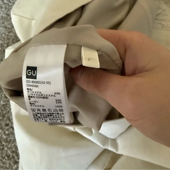 GU Japan only Elegant Cream linen Maxi Skirt - Picture 3 of 3